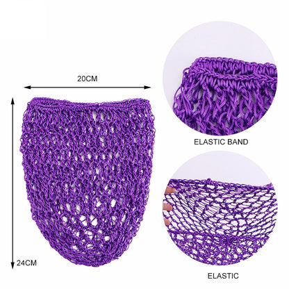 90s Women Soft Crochet Hairnet Hair Net Knit Hat Cap Hair Accessories