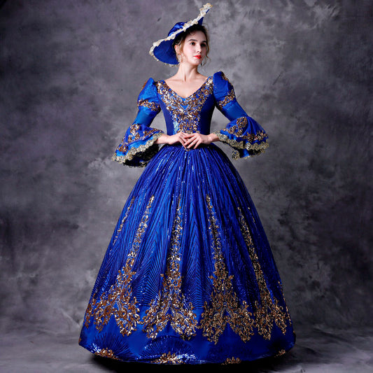 Victorian Period Ball Gown Reenactment Theater Costume