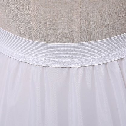 Ball Gown 4-Hoops 5-Layers Ruffles Wedding Petticoat Slip Underskirt Crinoline