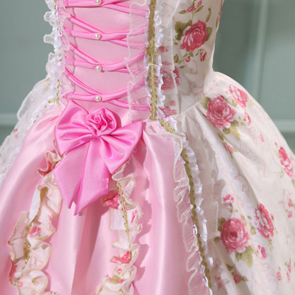 18th Century Jacquard Prom Dresses Victorian Masquerade Costume