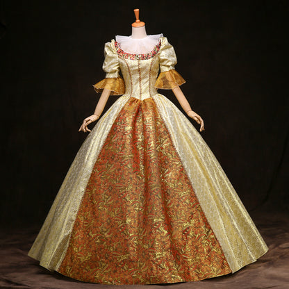 Georgian Marie Antoinette 18th Century Jacquard Fantasy Dress Ball Gown