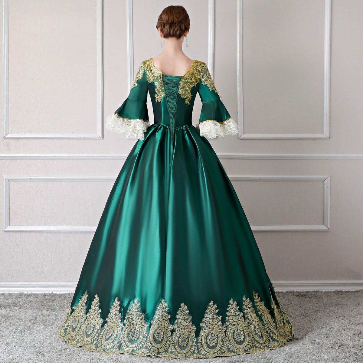 Christmas Embroidered Rococo Marie Antoinette Party Dress