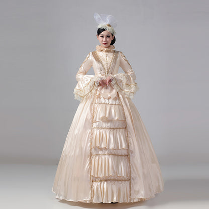 Brown Victorian Princess Dress 17th 18th Century Masquerade Costume