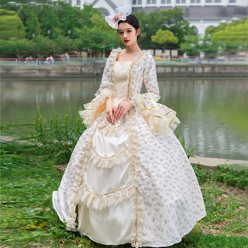Victorian Dress Renaissance Costume Women Medieval Vintage Ball Gown
