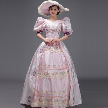 Carnival Pink Princess Lolita Jacquard Gown Marie Antoinette Party Dress