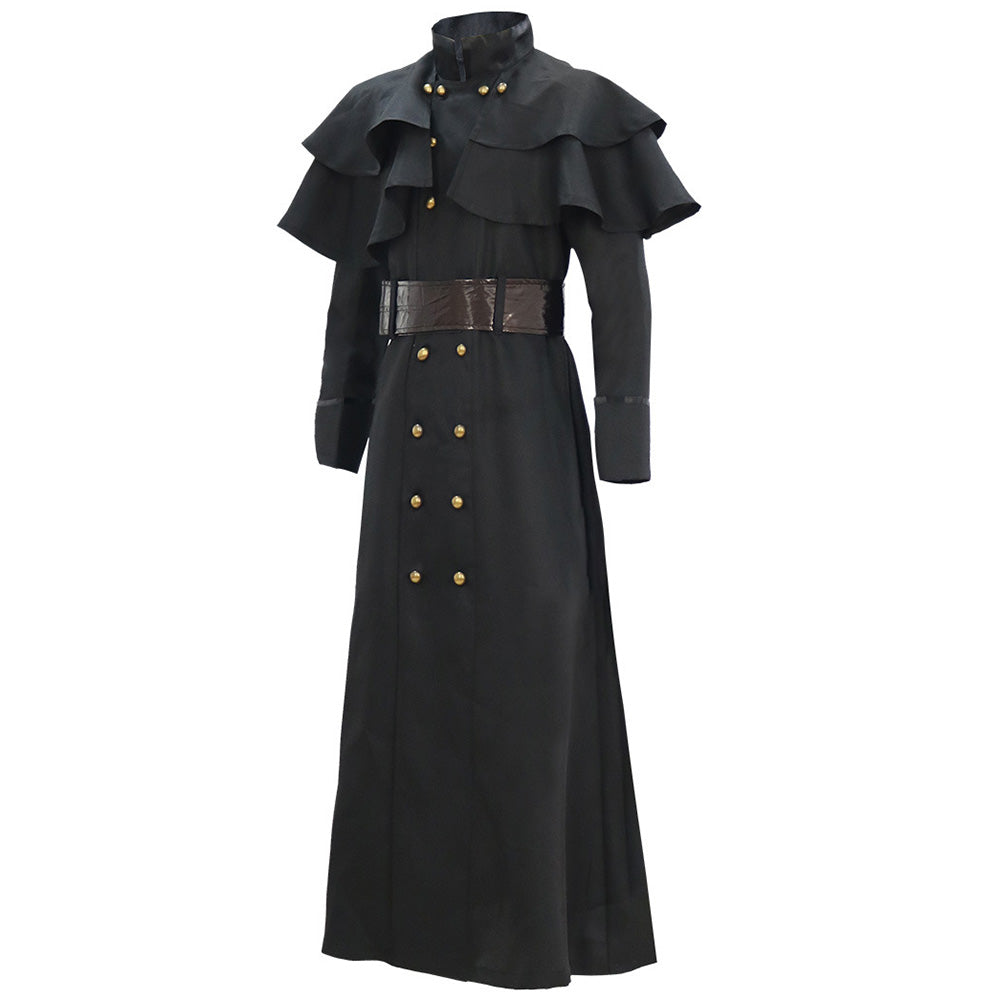 Halloween Medieval Hooded Robe Plague Doctor Costume Cosplay Steampunk Priest Wizard Cloak