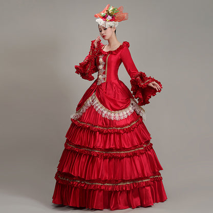 Carnival Group Burgundy Dress Theatre Stage Costume