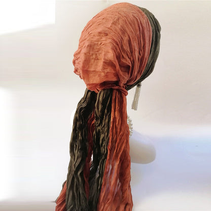 Medieval headscarf linnen vikings reenactment Women Linen Colourful Headscarf