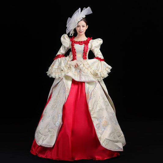 European Carnival Queen Gown Theatrical Reenactment Costume Themed Party Costumes