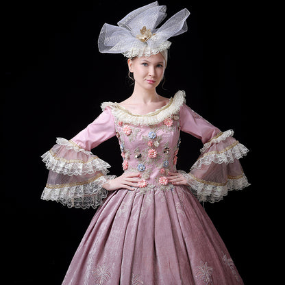 Victorian Pink Dress Southern Belle Masquerade Gown Carnivale theater Gown