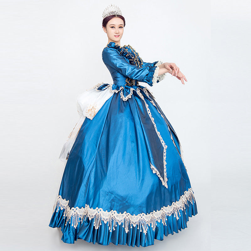 Blue 18th Century Rococo Baroque Marie Antoinette Dresses