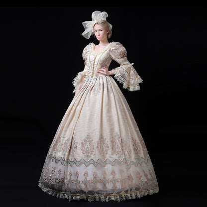 Champagne Princess Gown Masquerade Victorian Womens Dresses