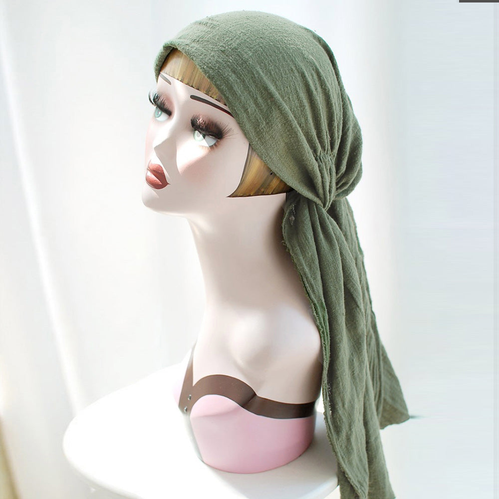 Women Headscarf Victorian Styled Work Wrap Head Cap Medieval Civil War Headscarf