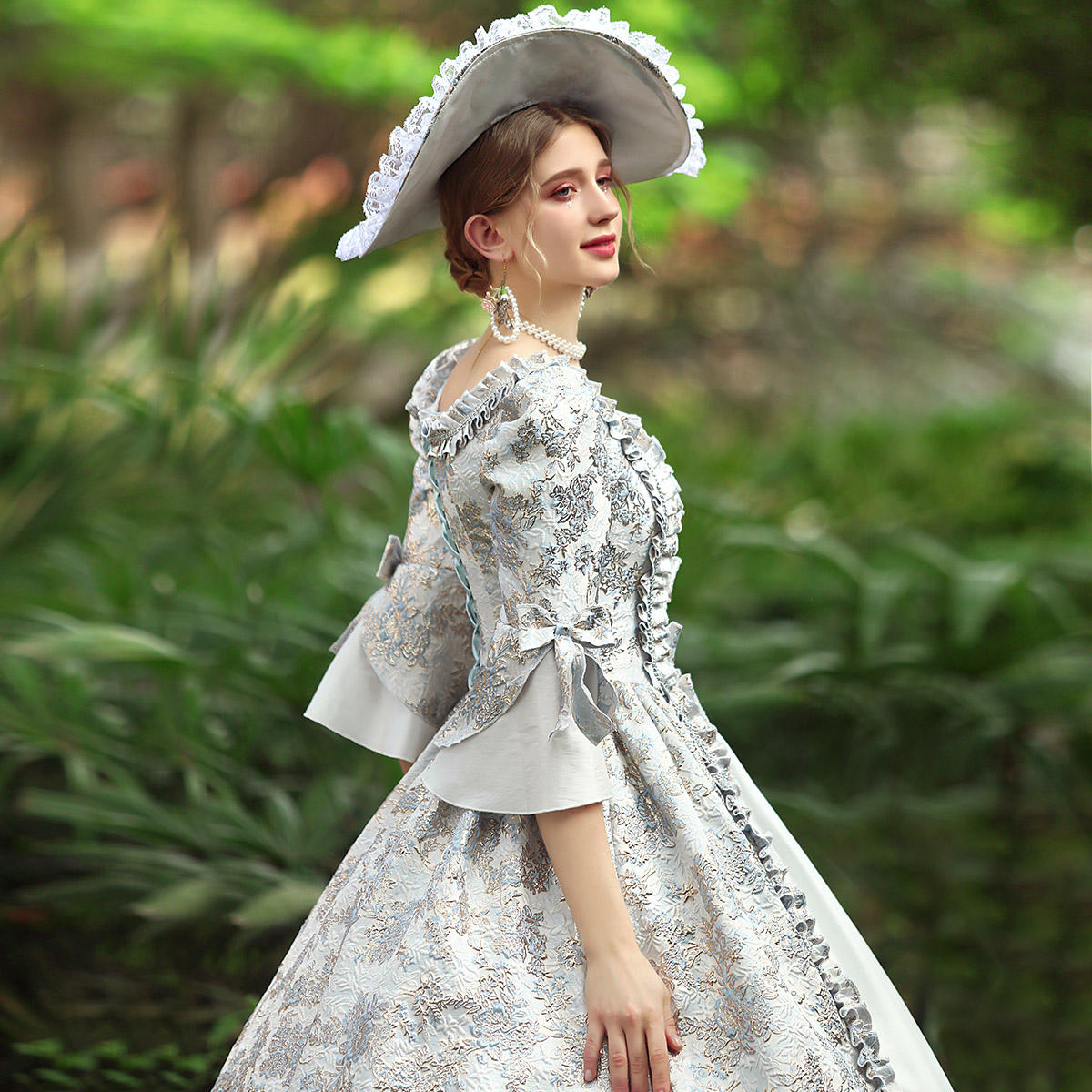 Women's Ruffles Dress Marie Antoinette Costume Royal Party Prom Dress