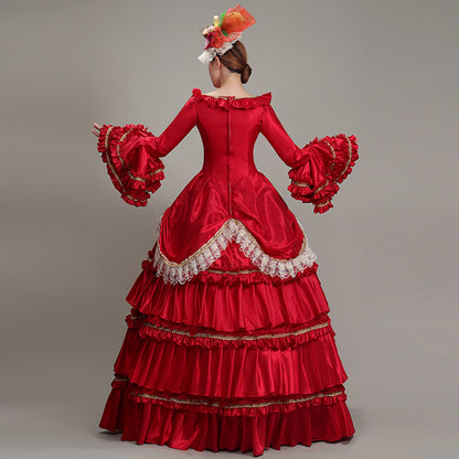 Carnival Group Burgundy Dress Theatre Stage Costume