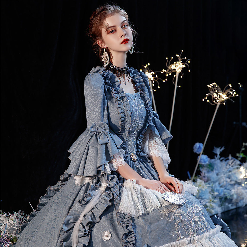 Rococo Baroque Blue Marie Antoinette Dresses