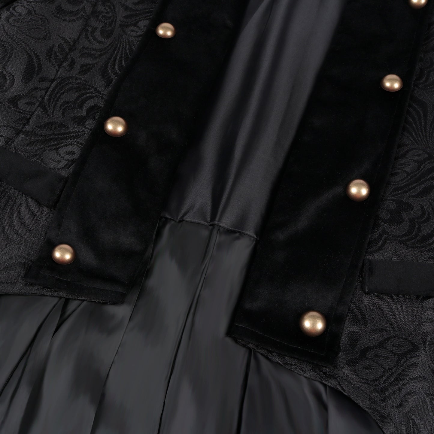 1800S Regency Tuxedo Outfit Halloween Black Blue Gothic Men's Jacquard Jacket