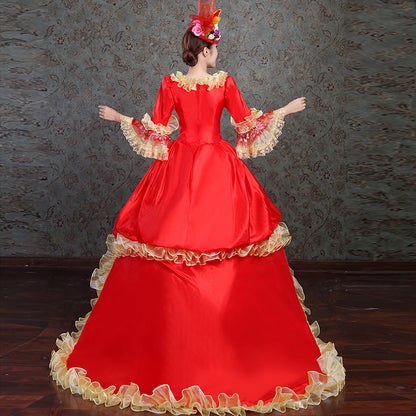 Carnival Prom Red Dress Women Christmas Costume