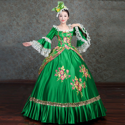 Victorian Belle Princess Pink/Green Dress Christmas Alice in Wonderland Dress