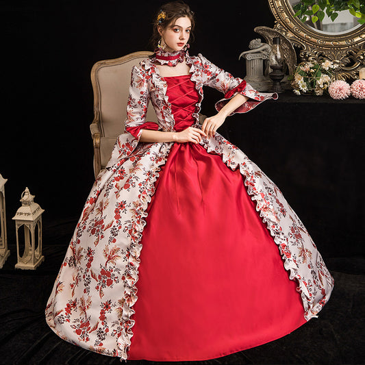 Renaissance Colonial Antique Floral Dress