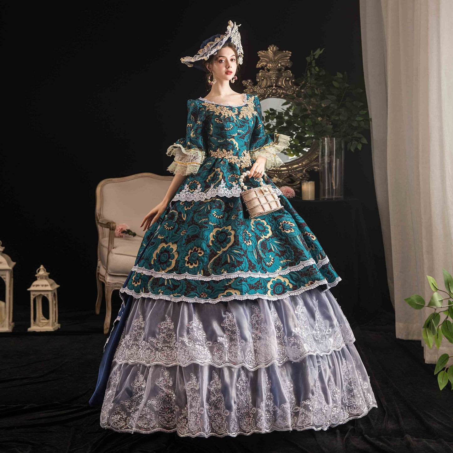Baroque Belle Princess Dress Brocade Dress
