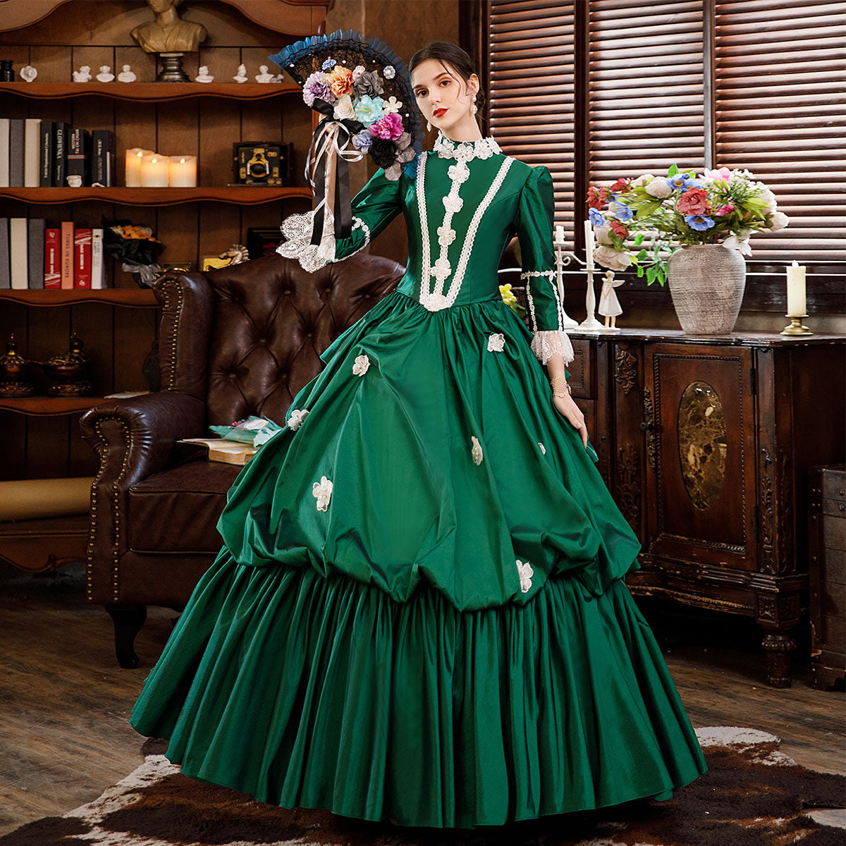 Green Rococo Maire Antoinette Dress Theater Costume