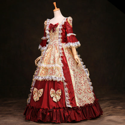 18th Century Floral Dress Christmas Holiday Theater Clothing