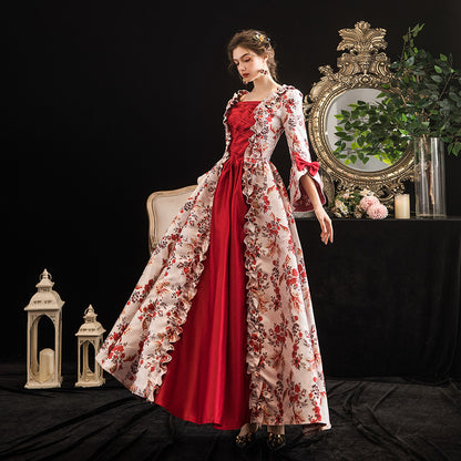 Renaissance Colonial Antique Floral Dress