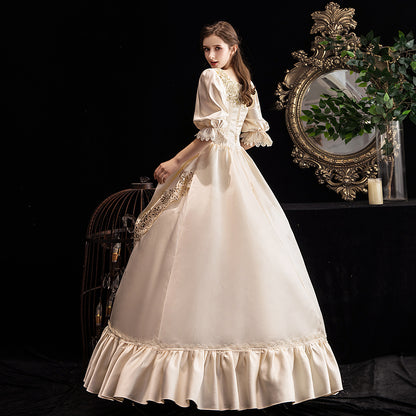 Champagne Rococo Belle Dress Victorian Party Dress Theatre Costume