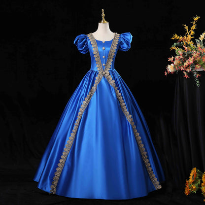 Victorian Christmas Holiday Gown Royal Queen Floral Princess Dress Theater Costume